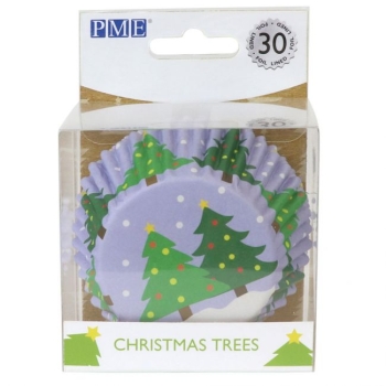 Cupcake Baking Cases - Christmas Trees
